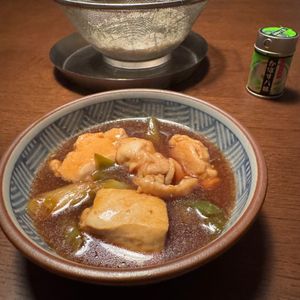 ariaの作ってみた!投稿(　鶏むね肉で手軽に！【鴨せいろ風そば】つけづゆがとろ〜り♪)