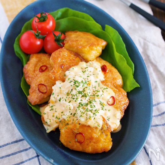 油は大さじ2♪『むね肉 de 揚げないチキン南蛮』