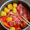 豚こまでも柔らか♪無水トマト肉じゃがの工程4