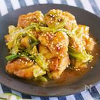 ワンパンで簡単！鶏肉とキャベツのポン酢照り焼き【重ねて放置】