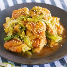 ワンパンで簡単！鶏肉とキャベツのポン酢照り焼き【重ねて放置】
