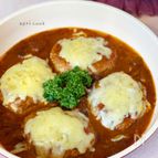 濃厚ビーフシチューをアレンジ♪煮込みハンバーグ