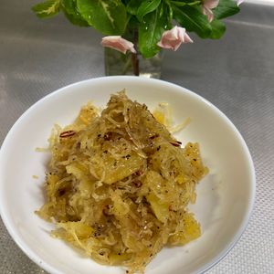 そら・ゆずの作ってみた!投稿(そうめんかぼちゃのナムル)