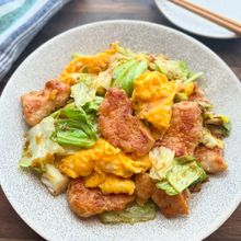 【鶏むね肉とキャベツのふわとろ卵だし炒め】春のごちそう！