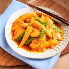 鶏むね肉のチリソース煮