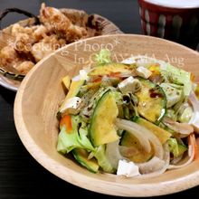 野菜たっぷりクリチサラダ☆バルサミコソース☆
