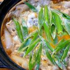 玉ねぎ、青ねぎたっぷり「豚バラの玉子とじ」