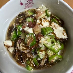 ゆっこの作ってみた!投稿(夏バテ防止に！旨さっぱり♪【豆腐とオクラの梅もずく】)