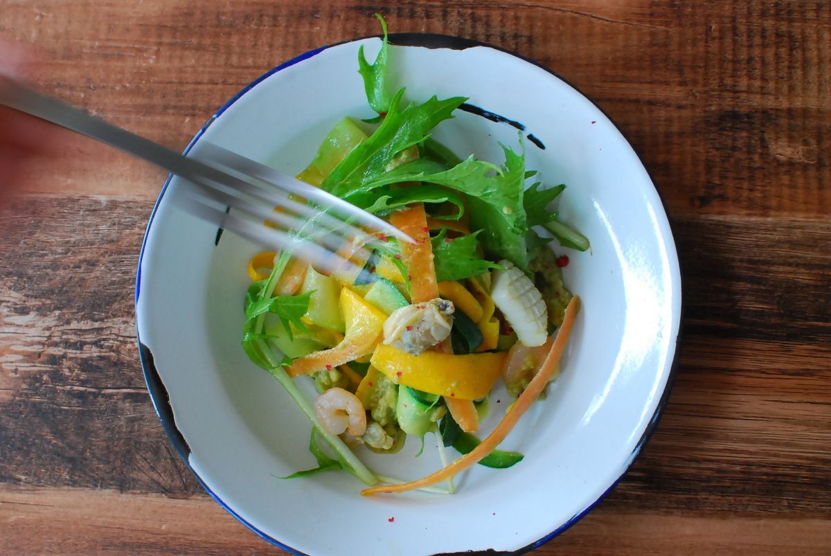 魚介と野菜のマリネ パスタ仕立て レシピサイトnadia