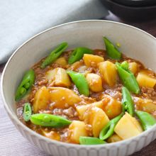 【新じゃがとひき肉の甘辛とろみ炒め煮】失敗なし！ご飯が進む♪