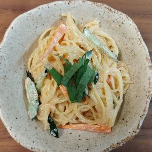 ゆの作ってみた!投稿(【めんたいスパサラ】明太子好きにはたまらん！幸せスパサラ♡)