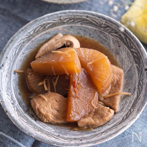 冬の新定番♪【大根と油揚げのオイスターソース煮】