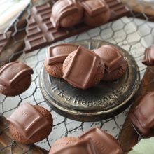 板チョコそのまんま載せちゃった♪まんまるココアクッキー