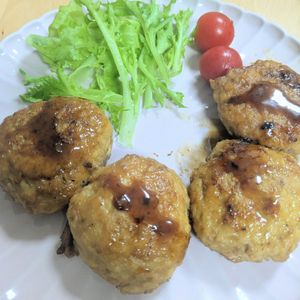 ゆいの作ってみた!投稿(【甘辛鶏えのきつくね】1人分150円！えのきでかさまし♪)