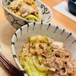 ちひろの作ってみた!投稿(ワンパン10分！【豚こま肉とキャベツのスタミナ味噌炒め】)