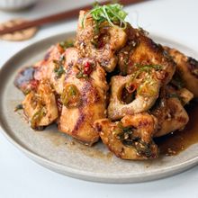 鶏むね肉とれんこんの甘酢だれ
