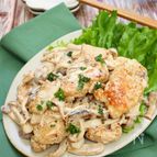 ワンパン10分！鶏むね肉ときのこのマヨマスタード炒め