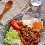 丸めないハンバーグのロコモコ丼