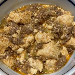くだもの大好き🧡の作ってみた!投稿(【ピリッと旨い♡︎やみつき麻婆丼】包丁不使用！10分レシピ)