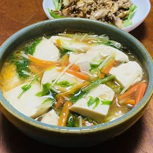 はっぴぃの作ってみた!投稿(豆腐と水菜のとろとろ生姜あん)