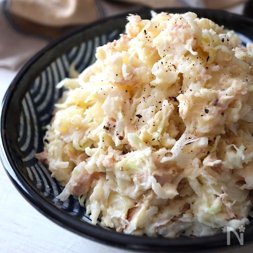 【レンジで完結！シャキホク食感】キャベツポテサラ