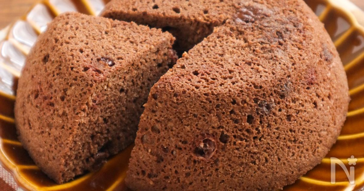 レンジで完成♪おからのココア蒸しパン【高たんぱく＆ヘルシー】