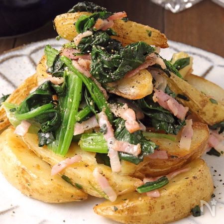 お弁当やおつまみに ほうれん草ベーコンポテト By 熊橋麻実 くまみ レシピサイト Nadia ナディア プロの料理家のおいしいレシピ