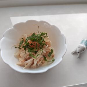 はるにゃんこの作ってみた!投稿(【あと1品にレンジで2分】シャキシャキもやしの明太ごまネーズ)