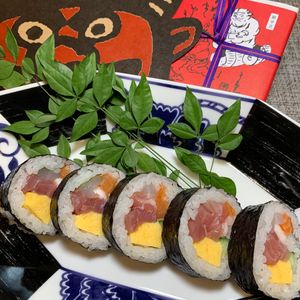 楽ラク手抜キッチン🐶🐾の作ってみた!投稿(海鮮太巻き寿司　)