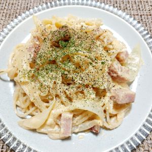 よっこの作ってみた!投稿(フライパン一つでできる♪ワンパンカルボナーラ)