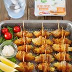 【チーズでやみつき】肉巻きズッキーニのひと口串揚げ　#豚こま