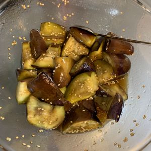 979035の作ってみた!投稿(１分で完成『茄子の甘酢浸し』超簡単副菜♡レンジで簡単♪)
