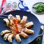 餃子のキムチチーズフォンデュ