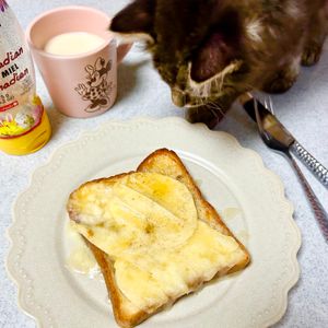 のりのり🐾🎀🤍の作ってみた!投稿(ハマる！やみつき絶品【はちみつチーズトースト】)