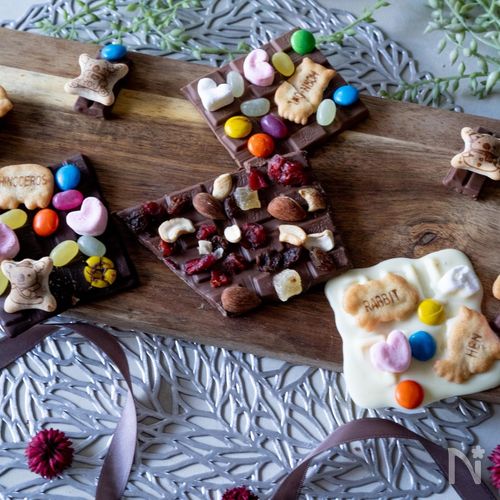 材料２つ！5分で作れるデコ板チョコ