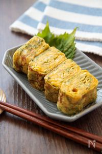 液体塩こうじと青のりのだし巻き卵