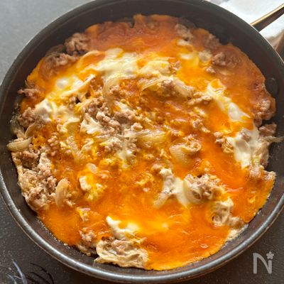豚ひき肉で親子丼風たまごとじ/お弁当や丼に!