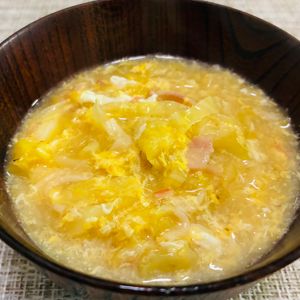 puricoの作ってみた!投稿(ふわふわたまごが美味しい【キャベツたっぷり中華スープ】)