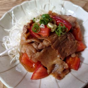 1063890の作ってみた!投稿(【こくうま！】豚バラとトマトの焼肉だれ照り炒め)