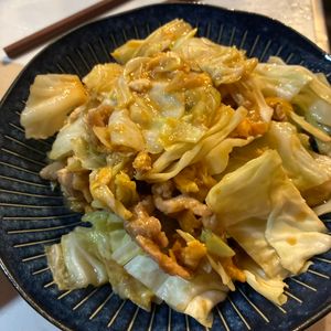 1169387の作ってみた!投稿(買い物いらず♪ご飯がすすむ♪『ふわ玉♡豚キャベツの中華炒め』)