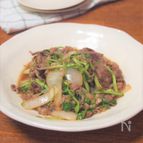 材料3つ！芹入り・あっさり大人の牛丼【10分で出来る】