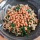 まいたけとニラの納豆パスタ