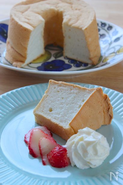 卵白で作る！油脂なしヘルシー＊エンゼルフードケーキ