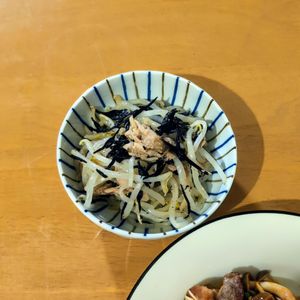 かおちゃんの作ってみた!投稿(レンジで5分！【ひじきともやしの和風ツナサラダ】)