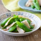 甘しょっぱいが止まらないスナックエンドウとベーコンの味噌炒め