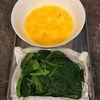 ほうれん草と春雨の中華たまごスープの工程1
