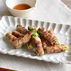 豚コマで！豚巻きアスパラ＊梅おかか風味