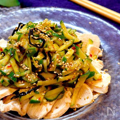 【低糖質レシピに困った方必見!!】鶏しゃぶのピリ辛和え