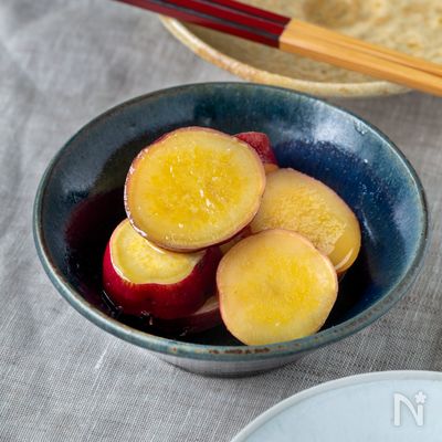 弱火加熱で砂糖控えめでも甘い！さつまいもの甘煮