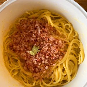 みわの作ってみた!投稿(わさび香る和風カルボナーラ)
